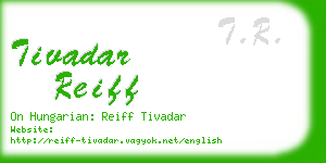 tivadar reiff business card